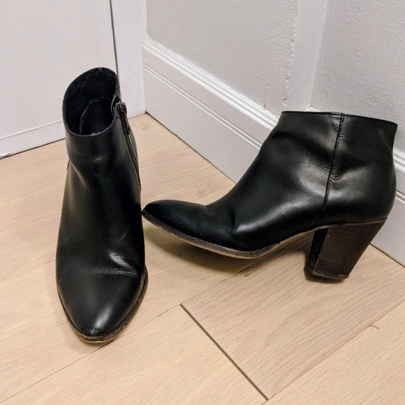 J. Crew Laine black leather ankle booties - Picture 2 of 8